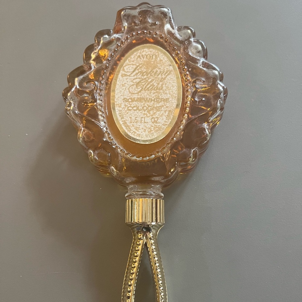 Vintage Avon Looking Glass bottle with Somewhere cologne.
